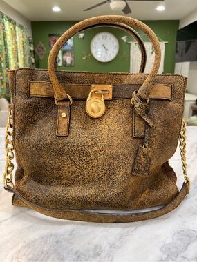 Michael Kors Hamilton Satchel with Gold Hardware